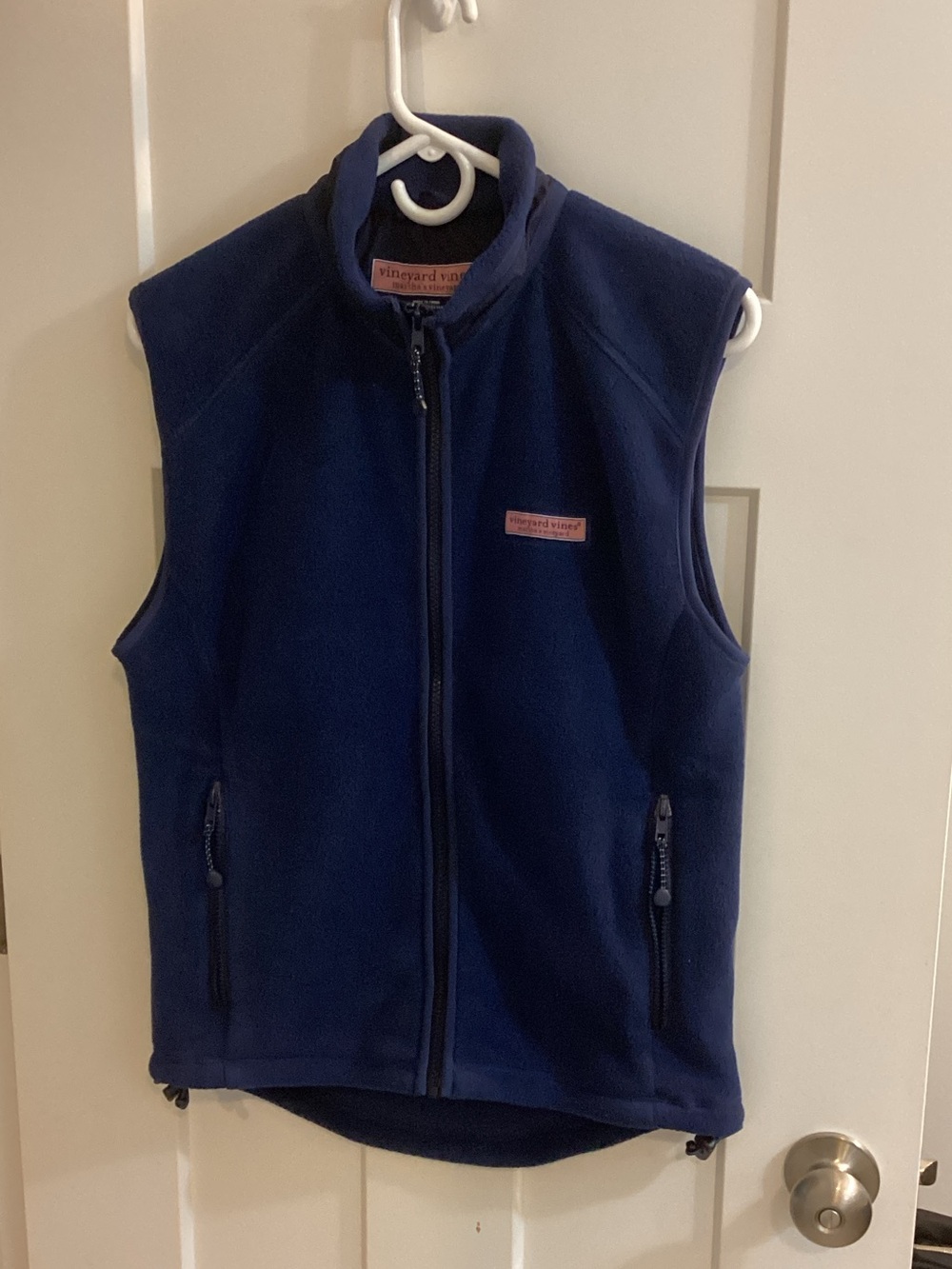 Vineyard Vines Navy Fleece Zip Vest